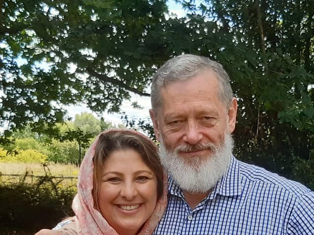 Peter Jouvenal and his wife Hassina Syed.