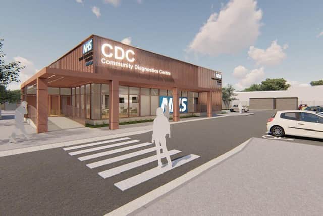Architect impression of Lincoln Community Diagnostic Centre.
