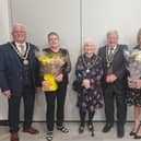 All change - the new Mayor and Mayoress of Skegness Coun Tony and Lin Tye, deputy Mayor Coun Pete Barry and Mayoress  Christine Barry and outgoing Mayor and Mayoress Coun Trevor and Jane Burnham.