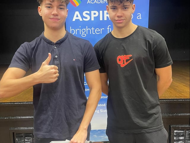 A thumbs up fromKian and Elliott Buckley.