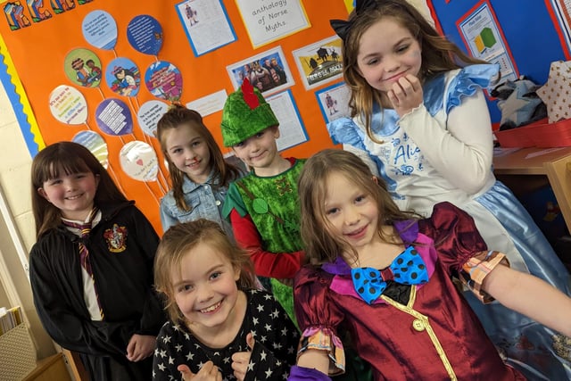 Children at Winchelsea School dress up for World Book Day.