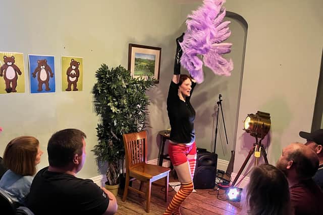 Stephanie Laing: Rudder finished off with a little burlesque.