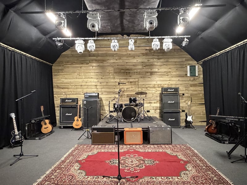 The studio rehearsal room at Hub 101.
