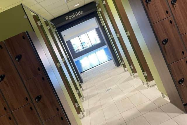 The changing area at the Station Leisure and Learning Centre