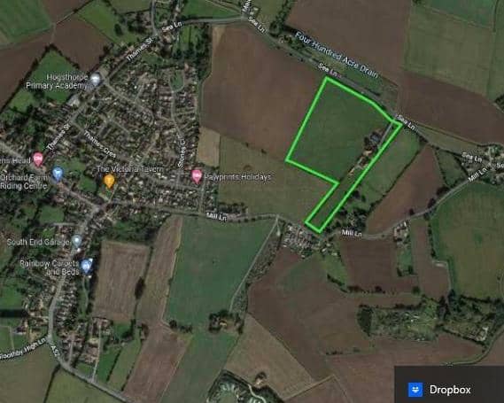 Proposed site plan for Mill House in Sea Lane, Hogstrthorpe.