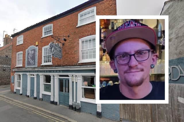 Adi Whiting (inset) has now sadly passed away following an alleged assault outside The Carpenters Arms pub, in Boston, where he worked.