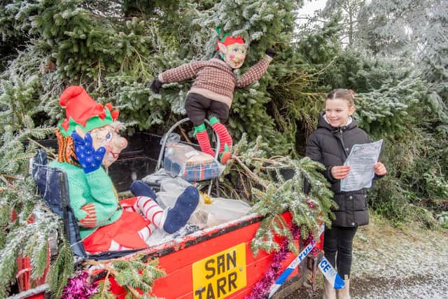 Hattie Todd age 8 taking part in the Thimbleby elf scavenger hunt. Photos: John Aron Photography