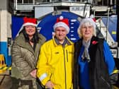 ​Jennifer Lowe, Head of Marketing of Skegness Rotary Club, Brad Johnson RNLI and Rotary President  Pat Lowe.