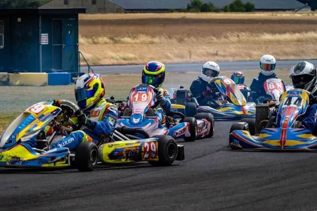 Karters are pictured in action at Woodthorpe.