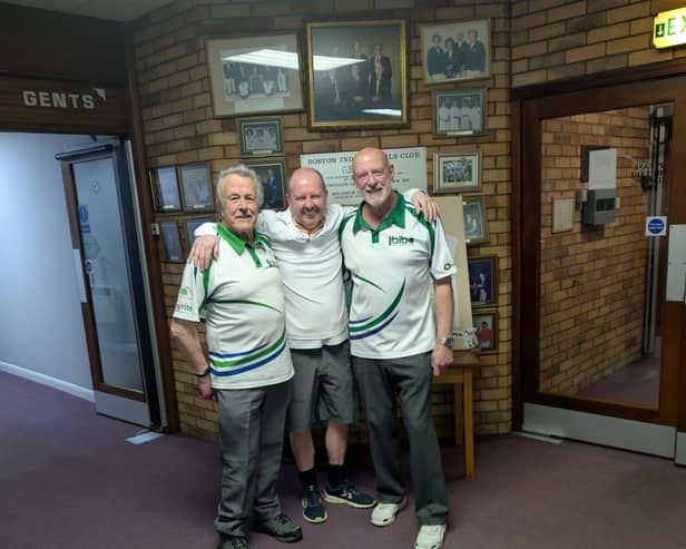 Battling Nomads rink of Keith Wilson, Karl Pick and Clive Newell that lost by one shot