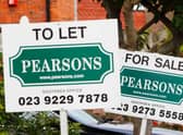 File photo dated 02/10/12 of a general view of an Estate Agent's 'To let' and 'For Sale' signs outside a property as buy-to-let mortgage lending has reached a four-year high as activity in the market continues to recover from its low base, lenders said today.