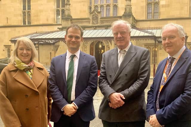 West Lindsey District Council deputy leader Coun Lesley Rollings, Lincoln MP Hamish Falconer, Gainsborough MP Sir Edward Leigh and West Lindsey District Council leader Coun Trevor Young