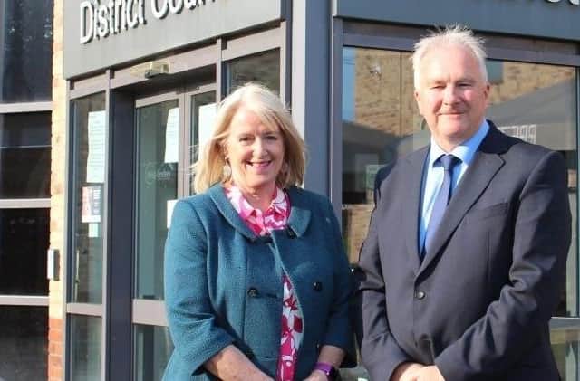 West Lindsey District Council leader Trevor Young and deputy leader Lesley Rollings