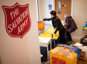 The Salvation Army needs food donations to make food parcels families affected by coronavirus. Photo: Leon Neal/Getty Images