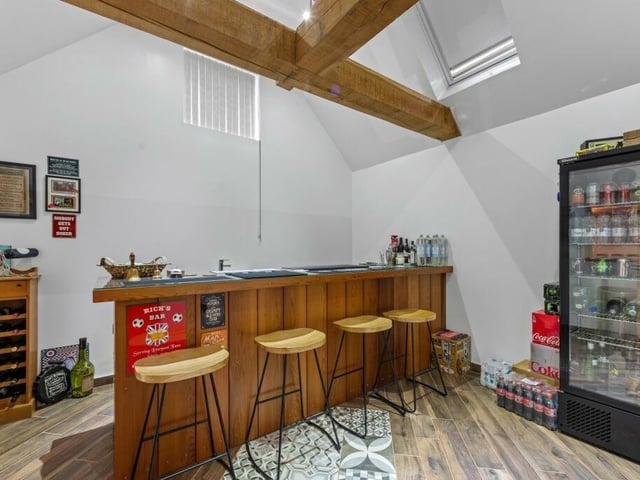 The bar area.