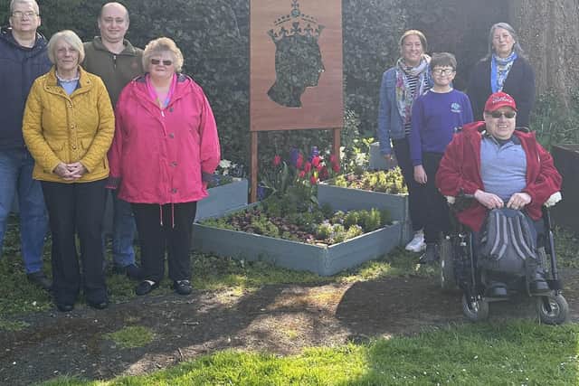 Horncastle in Bloom’s volunteers planted Hamerton Garden’s Coronation Celebration Beds with the Wong Day Centre.