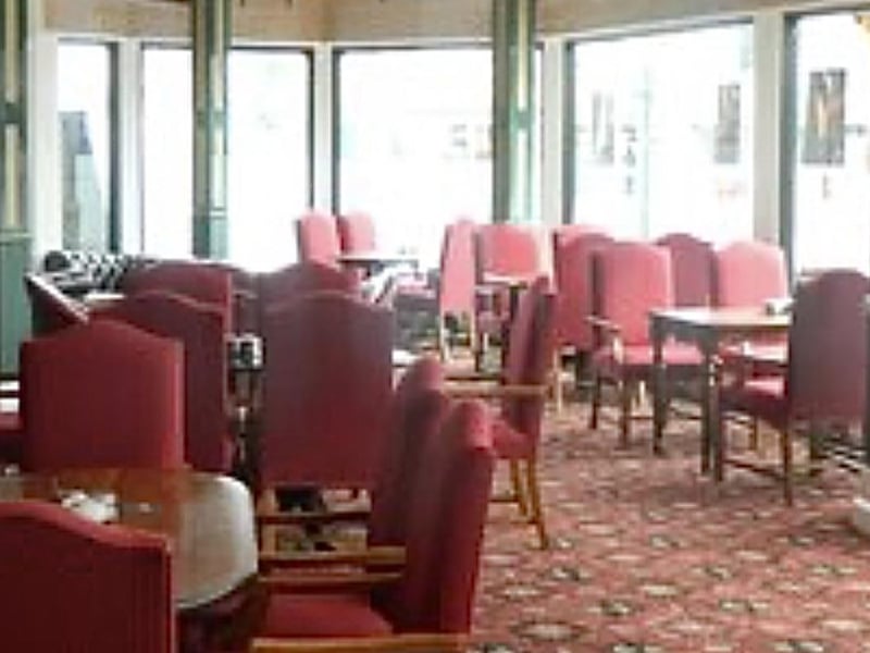 Former seating area at the front of the Imperial Ballroom.