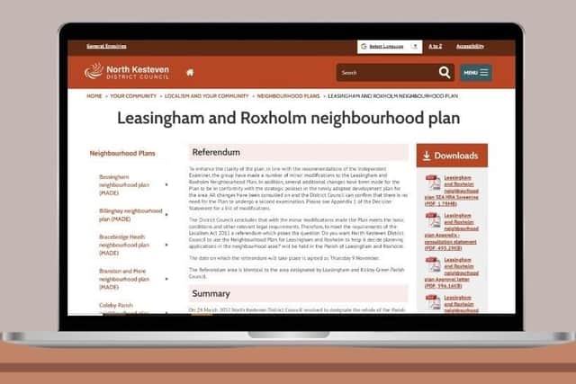 A graphic of a laptop showing the webpage where the plan can be viewed.