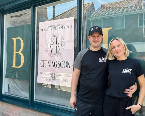 Oliver and Abi C​rossland at Bar Boulevard.Rache