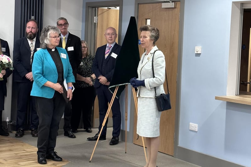 Princess Anne officially opening the restored building last year.
