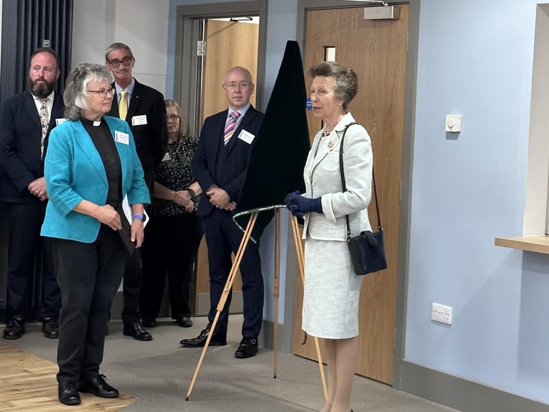Princess Anne officially opening the restored building last year.