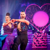 Kym Marsh and Graziano Di Prima during the live show of Strictly Come Dancing