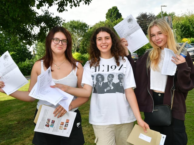 Pictured (from left) Isabella Degreeff, 16, Taylor Knowles, 16, and Sandra Dziubinska, 16, of Boston.