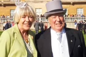 Barbara and Peter Hobson pictured at a Queen's Tea Party at Buckingham Palace which they were invited to by royal appointment a few years ago.