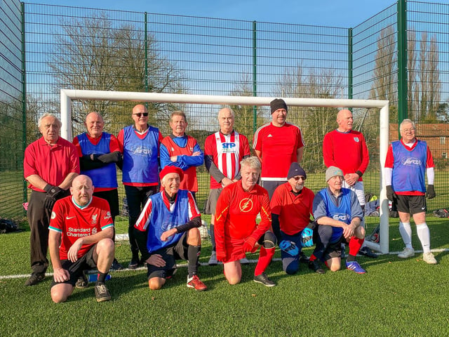 The Wolds Wanderers Walking Football Team.