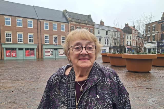 Jenny Bonnett, who has lived in Gainsborough for most of her life. Pictured in the market square.