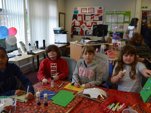 Crafting along at Market Rasen Library