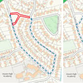 Illustrations released by Lincolnshire County Council showing diversions for Somersby Way.