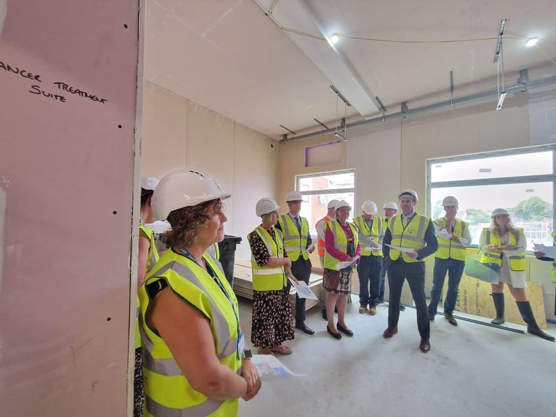 A garden will be created outside so patients having cancer treatment have a nice view.