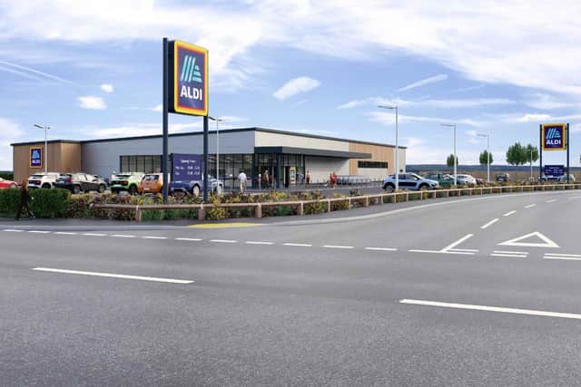 A visual of the proposed Aldi for Horncastle. (ELDC)