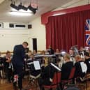 Market Rasen Band in full flow under conductor Matthew Leach.