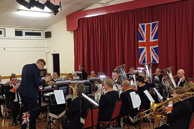 Market Rasen Band in full flow under conductor Matthew Leach.