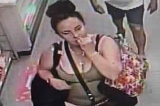 Do you know this woman? Police would like to speak to her in relation to an attempted theft in Louth. (PHOTO BY: Lincolnshire Police)