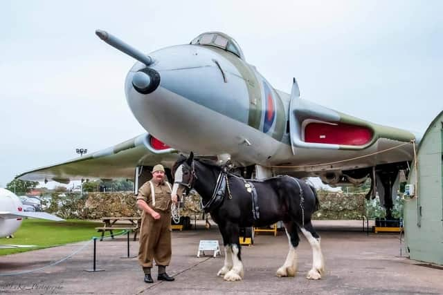 Bomber with Jon at Newark Air Museum.