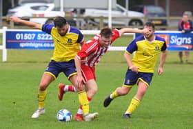 Action from Saturday's defeat to Horncastle. Photo: Rob Savage.