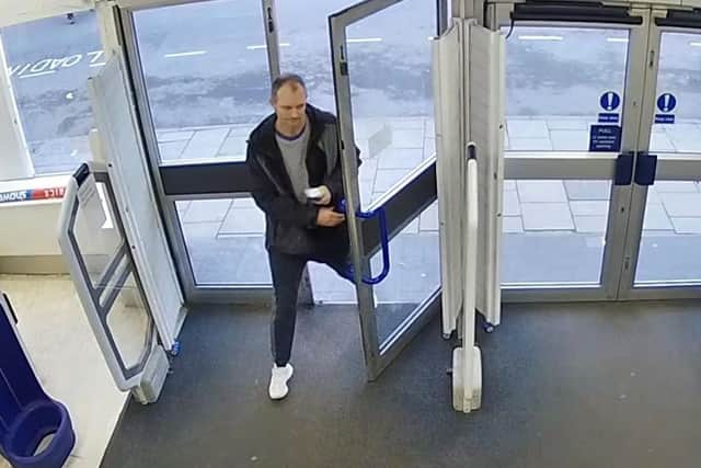 Do you recognise this man caught on camera entering the Boots store in Louth?