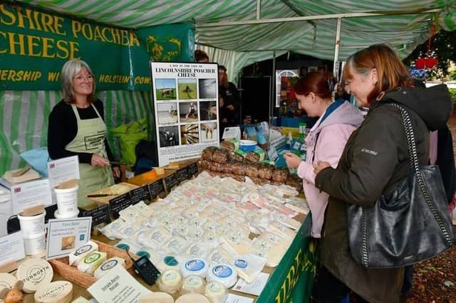 Say chees - Deb of Lincolnshire Poacher Cheese, Sally Collyer and Debbie Hobbs of Spilsby