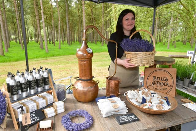 Annabel Hawkins of Horncastle with her Belles Lavender stand.