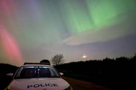 The Northern Lights over Lincolnshire yesterday (Friday, May 10).