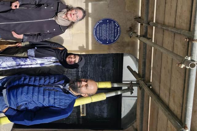 From left: Abdul Hamid Qureshi and Alison Fairman, Boston Town Board members with Sabah Hadi and Adil Chisti