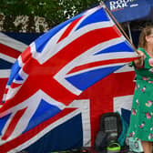 May Blossom singing at The Mall during Woodhall Spa's 1940s weekend.