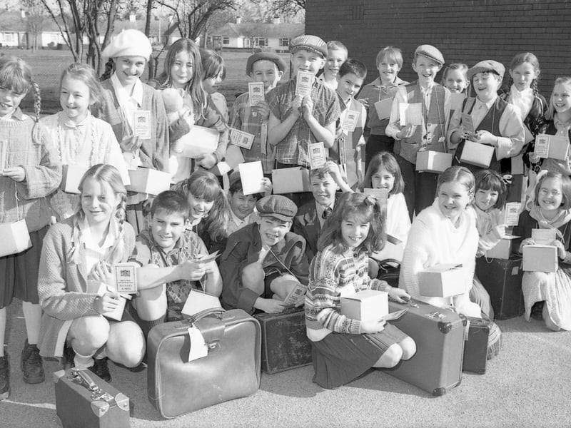 Youngsters from Sutterton Primary School dressed as Second World War evacuees to complement learning on the topic.
