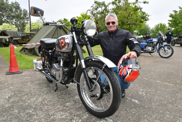 Mike Cheyne with his 1957 BSA A10 Super Rocket 650
