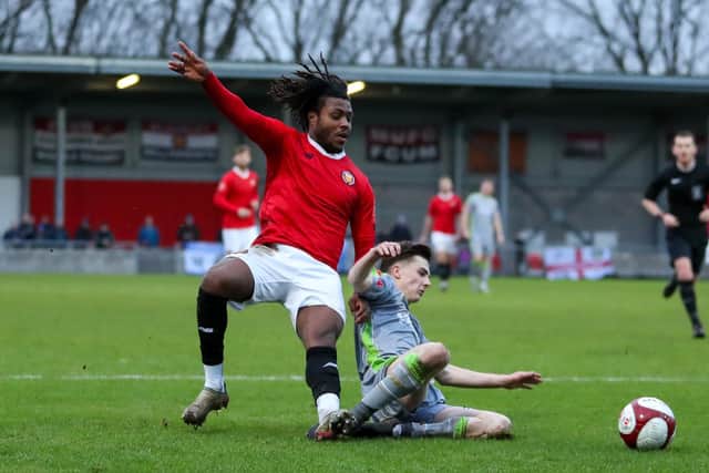 Bailey Conway in action - Photo by Lewis McKenna (FCUM)