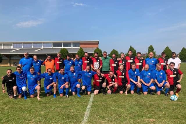 Team members of Donington on Bain Select 11 and Louth Select 11.