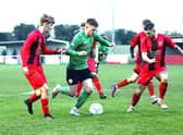 Action from Sleaford's win at Rothwell on Saturday. Photo: Steve W Davies Photography.